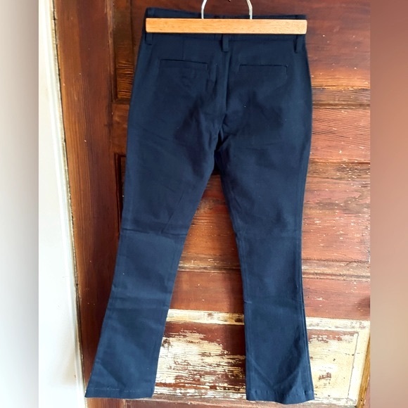 8 NWT Boot Cut Slim Fit Flat Front Chinos Uniform Pants, Cotton, Classic Navy - Picture 11 of 14